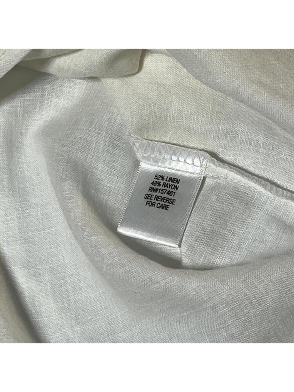 Dana Buchman Cream White Sleeveless Linen Rayon Blend Top XXL NWT - Picture 3 of 8